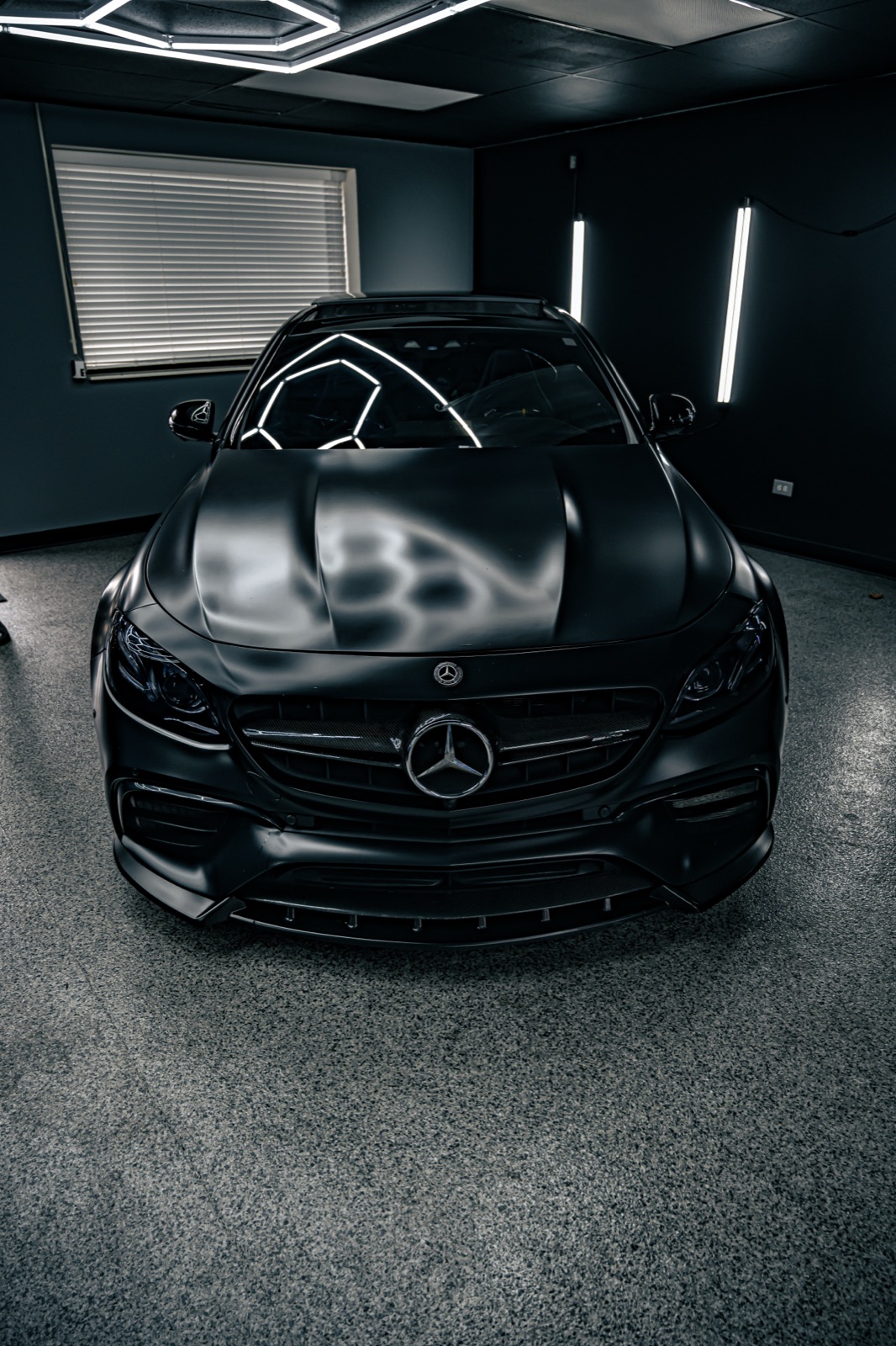 Custom vinyl graphics on a Mercedes