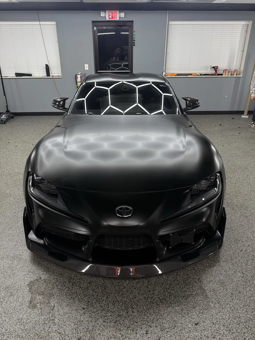 Supra front end with grille and trim blacked out