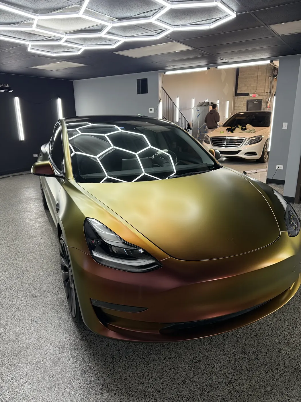 Lamborghini Huracan gold green color shift wrap