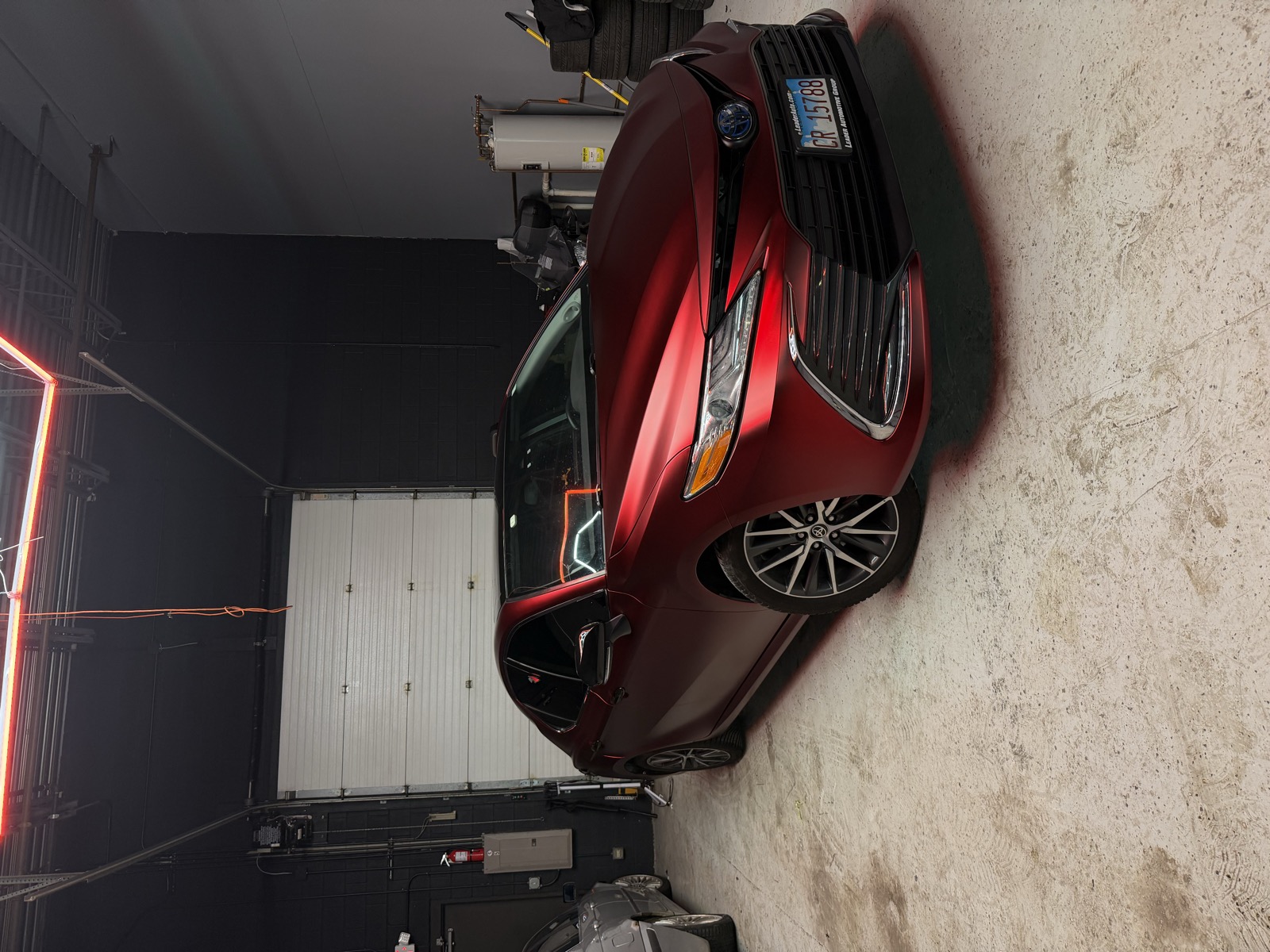 Toyota Camry red chrome wrap