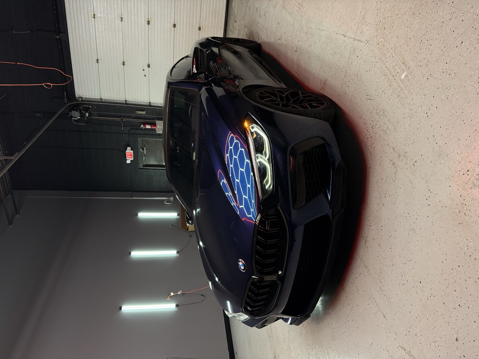 Blue BMW M8 Competition protected with paint protection film by Perfect Graphics in Cary, IL